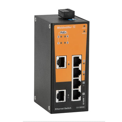 1241380000 by Weidmuller - NETWORK SWITCH-UNMANAGED 6 PORT