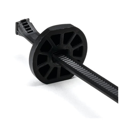 132-00008 by HellermannTyton - BUTTON HEAD TIE BLK 130LB 10.51