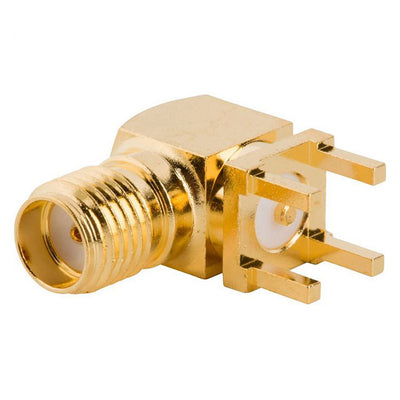 132136-12 by Amphenol RF - CONNECTOR SMA JACK R/A 50OHM SMD