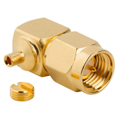 132250 by Amphenol RF - CONNECTOR SMA PLUG R/A 50 OHM SOLDER