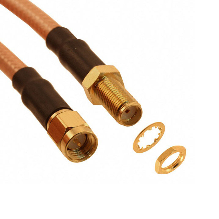 135110-07-M1.00 by Amphenol RF - SMA BULKHEAD JACK TO SMA STRAIGH