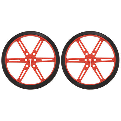 1431 by Pololu Corporation - WHEEL 80X10MM PAIR - RED