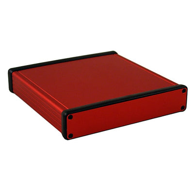1455R1601RD by Hammond Manufacturing - BOX ALUM RED 6.299""L X 6.496""W