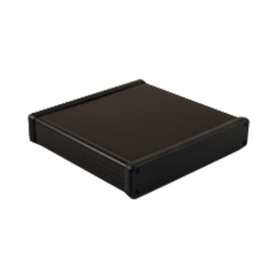 1455R1602BK by Hammond Manufacturing - BOX ALUM BLACK 6.299""L X 6.496""W