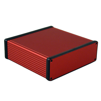 1455T1601RD by Hammond Manufacturing - BOX ALUM RED 6.299""L X 6.496""W