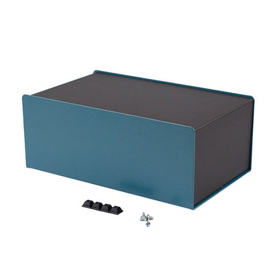 1456NEK4BKBU by Hammond Manufacturing - CONSOLE ALUM BLK/BLU 6""L X 10""W