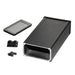 1457K1601EBK by Hammond Manufacturing - BOX ALUM BLACK 6.666""L X 3.425""W