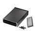 1457L1602EBK by Hammond Manufacturing - BOX ALUM BLACK 6.719""L X 4.208""W