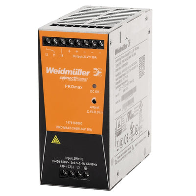 1478180000 by WeidmÃ¼ller - AC/DC DIN RAIL SUPPLY 24V 240W
