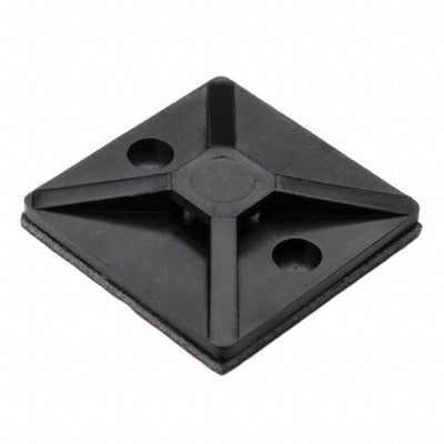 151-00810 by HellermannTyton - CABLE TIE HLDR QUAD ADH BLACK