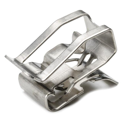 151-00982 by HellermannTyton - CABLE CLIP C-TYPE SILVER EDGE MNT