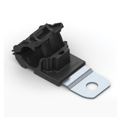 151-01390 by HellermannTyton - CABLE CLAMP P-TYPE BLACK FASTENER