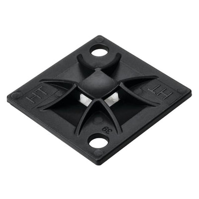 151-10915 by HellermannTyton - CABLE TIE HLDR QUAD ADH BLACK