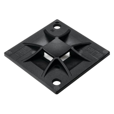151-10916 by HellermannTyton - CABLE TIE HLDR QUAD ADH BLACK