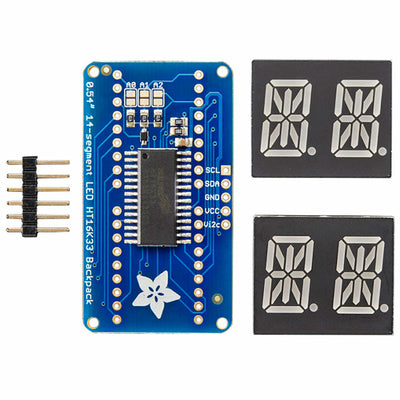 1912 by Adafruit Industries LLC - ADDRESS LED 14 SEGMENT I2C BLUE
