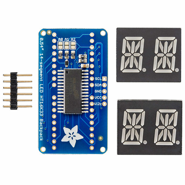 1912 by Adafruit Industries LLC - ADDRESS LED 14 SEGMENT I2C BLUE