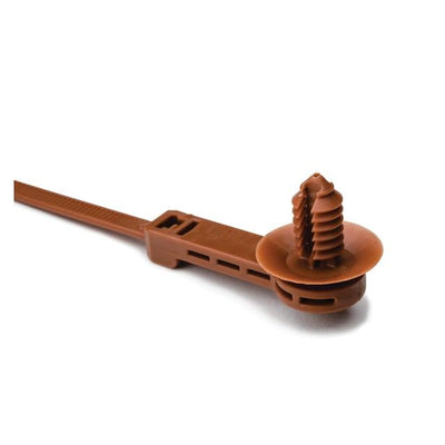 157-00158 by HellermannTyton - CABLE TIE LOCKING BRN 50LBS 9.06