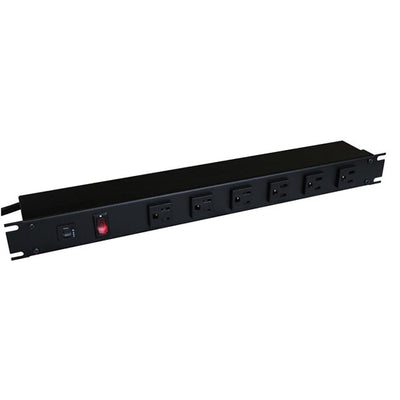 1582H6C1BKRA by Hammond Manufacturing - POWER STRIP 19"" 15A 6OUT 6'CORD