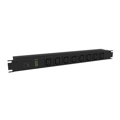 1582T8E1BK by Hammond Manufacturing - RACK MOUNT OUTLET STRIP 10A 8 PO