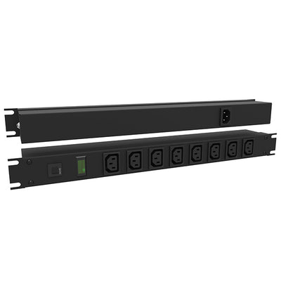 1583H8E1BK by Hammond Manufacturing - POWER STRIP 19"" 10A 230VAC 8OUT