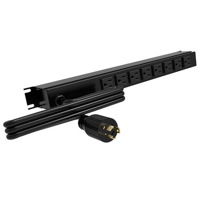 1583T8C1BK by Hammond Manufacturing - POWER STRP 19""15A 8OUT 6'CRD BLK