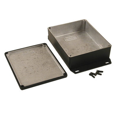 1590WBBFBK by Hammond Manufacturing - BOX ALUM BLACK 4.705""L X 3.701""W