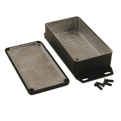 1590WBFBK by Hammond Manufacturing - BOX ALUM BLACK 4.409""L X 2.382""W
