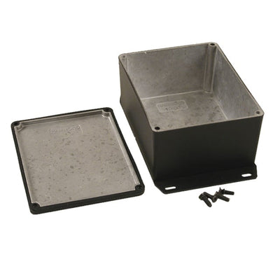 1590WCFBK by Hammond Manufacturing - BOX ALUM BLACK 4.705""L X 3.701""W