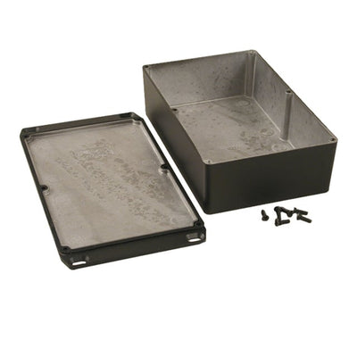 1590WDFLBK by Hammond Manufacturing - BOX ALUM BLACK 7.402""L X 4.724""W