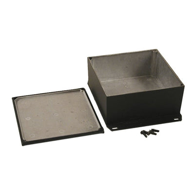 1590WKKFBK by Hammond Manufacturing - BOX ALUM BLACK 4.902""L X 4.902""W