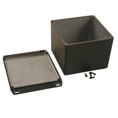 1590WVFLBK by Hammond Manufacturing - BOX ALUM BLACK 4.724""L X 4.724""W
