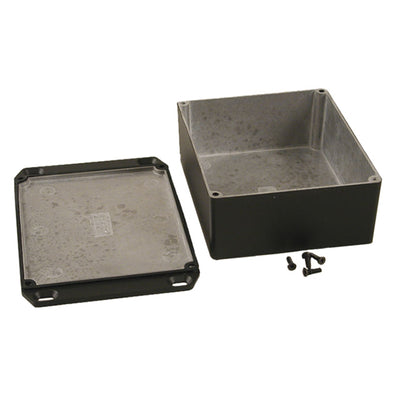 1590WXFLBK by Hammond Manufacturing - BOX ALUM BLACK 5.717""L X 4.772""W