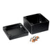 1590Z119BK by Hammond Manufacturing - BOX ALUM BLACK 4.802""L X 4.739""W