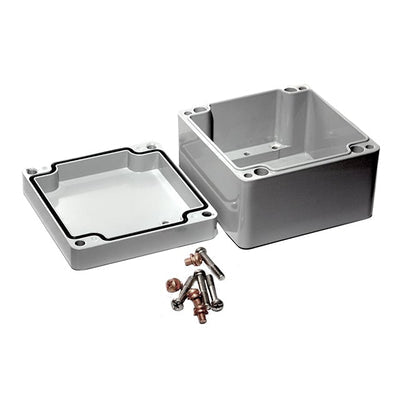 1590Z119GY by Hammond Manufacturing - BOX ALUM GRAY 4.802""L X 4.739""W