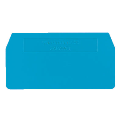 1608750000 by Weidmuller - CONNECTOR TERM BLK END PLATE RAIL BLU