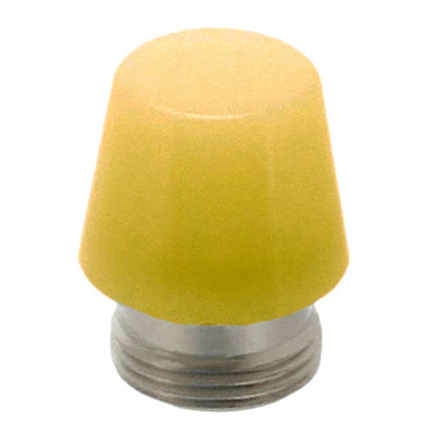 160A-604Y by Visual Communications Company - VCC - LENS YELLOW PANEL MOUNT THREADED