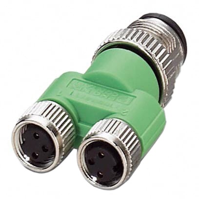 1683471 by Phoenix Contact - CONNECTOR Y-ADPT 4P-3/3P M-F/F INLINE