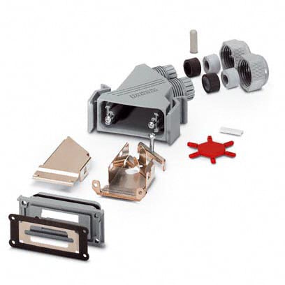 1689132 by Phoenix Contact - CONNECTOR BACKSHELL 15POS 45DEG SHLD