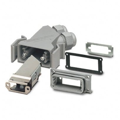 1689158 by Phoenix Contact - CONNECTOR BACKSHELL 9P 45DEG SHLD GRY