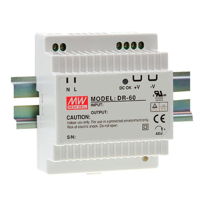 DR-60-15 by MEAN WELL USA Inc. - AC/DC DIN RAIL SUPPLY 15V 60W