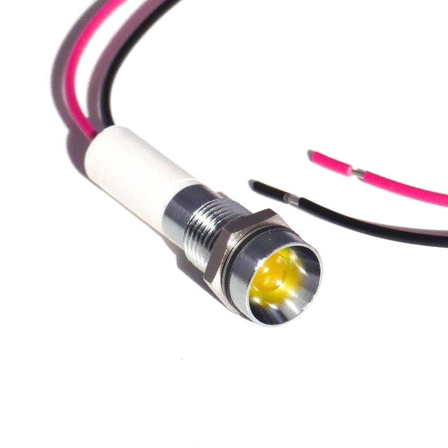 19050252WEC by CML Innovative Technologies LTD - M8 LED IND 12VDC YELLOW REC
