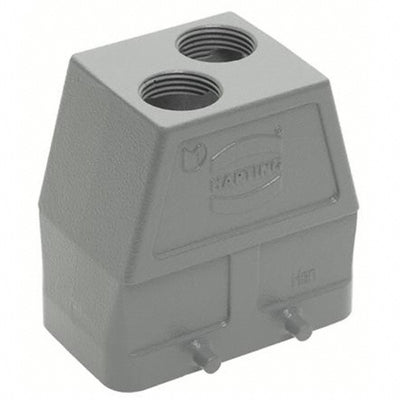 19300100465 by HARTING - CONNECTOR HOOD TOP DUAL SZ10B M20