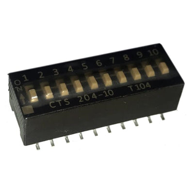 204-10ST by CTS Electrocomponents - SWITCH SLIDE DIP SPST 50MA 24V