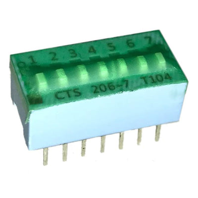 206-7ST by CTS Electrocomponents - SWITCH SLIDE DIP SPST 50MA 24V