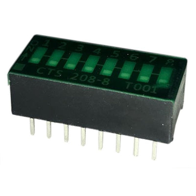 208-8LPST by CTS Electrocomponents - SWITCH SLIDE DIP SPST 50MA 24V