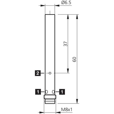 208347 by di-soric - SENSOR PROX CAPACITIVE 2MM CYL