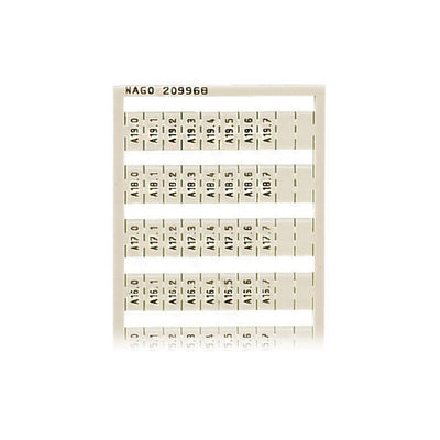 209-968 by WAGO Corporation - WSB MARKING CARD; AS CARD; MARKE