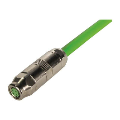 21021852405 by HARTING - M8 D-CODE 4PIN STRAIGHT FEMALE,
