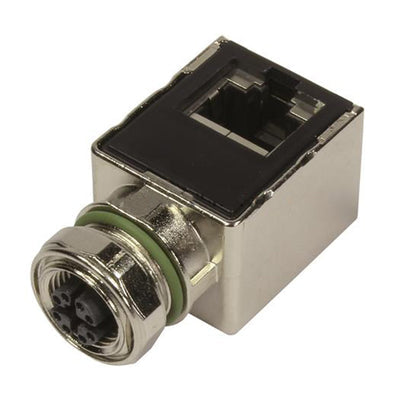 21033814800 by HARTING - ADAPTER M12 RJ45 CAT 6A ANGLED