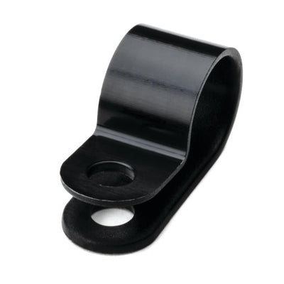 211-60005 by HellermannTyton - CABLE CLAMP P-TYPE BLACK FASTENER